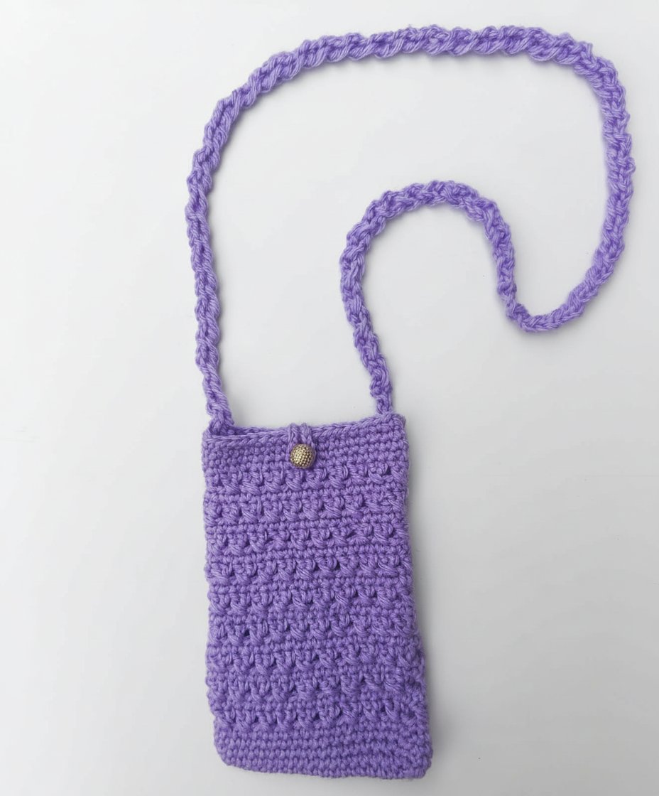 Pochette téléphone crochetée