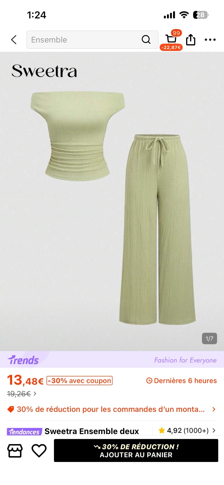 Robe et set femme
