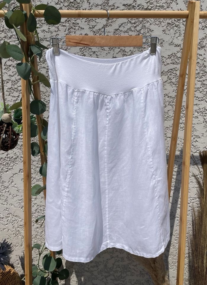 Jupe lin blanche taille 42/44