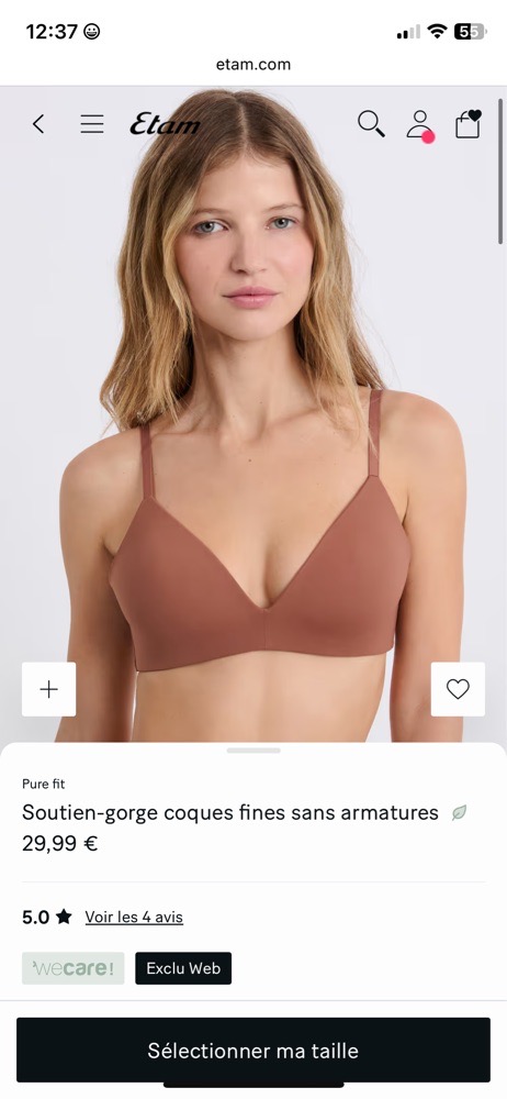 Soutien gorge neuf avec ètiquette Etam