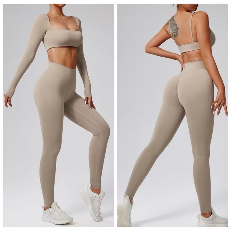 Legging côtelé beige bicolore taille M/L 38/40