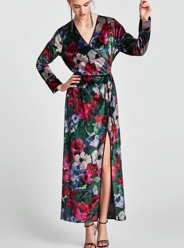 Kimono velours imprimé Zara taille S 