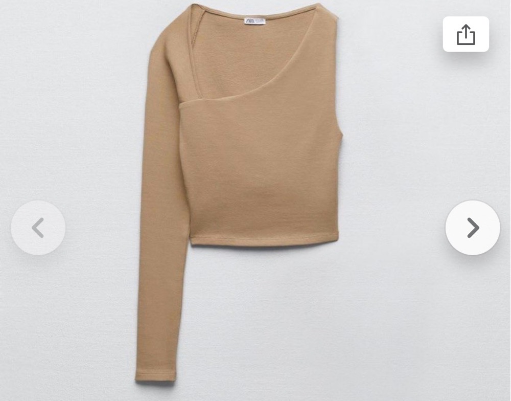 top Zara asymmetrical beige taille 38/40