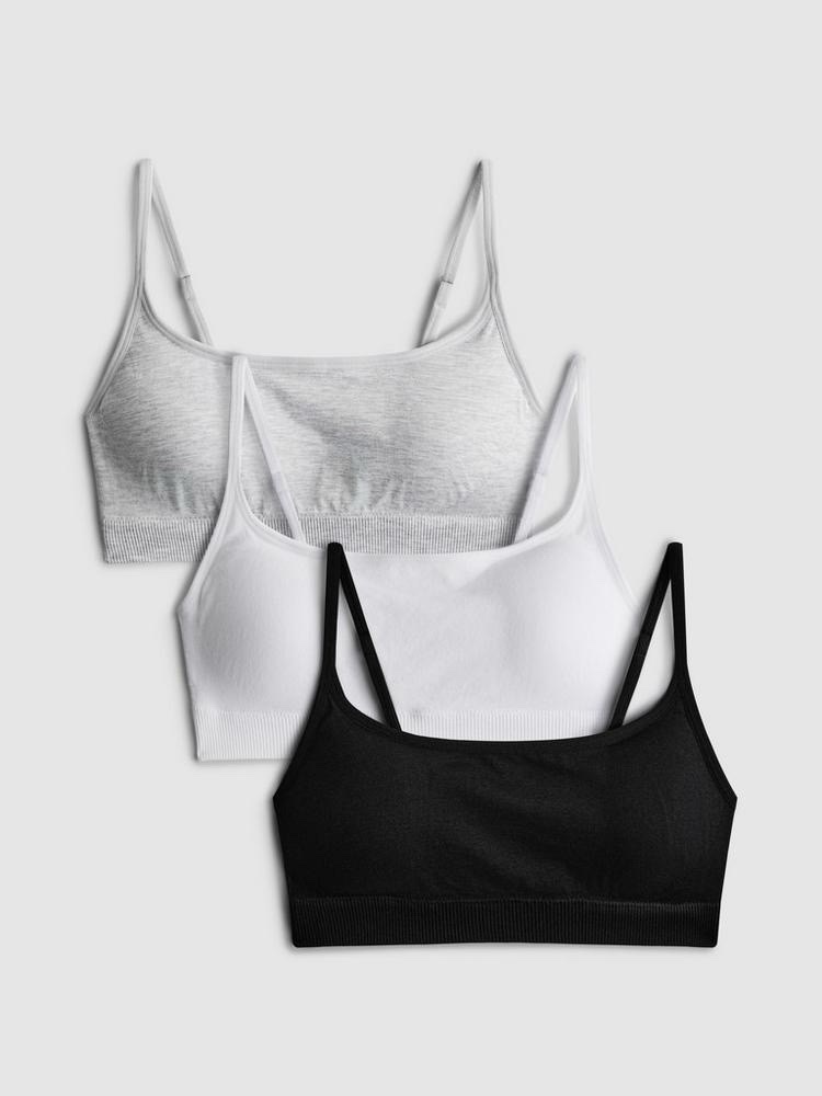 3 brassières sans armatures avec bretelles réglables et fini lisse sans coutures Taille S 36/38