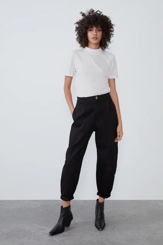 Pantalon coupe ballon noir de la marque Zara taille S 36/38