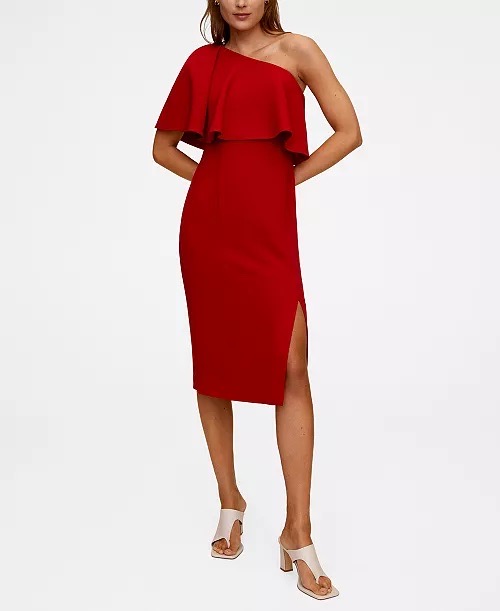 Women's Asymmetrical Ruffle Dress Taille S