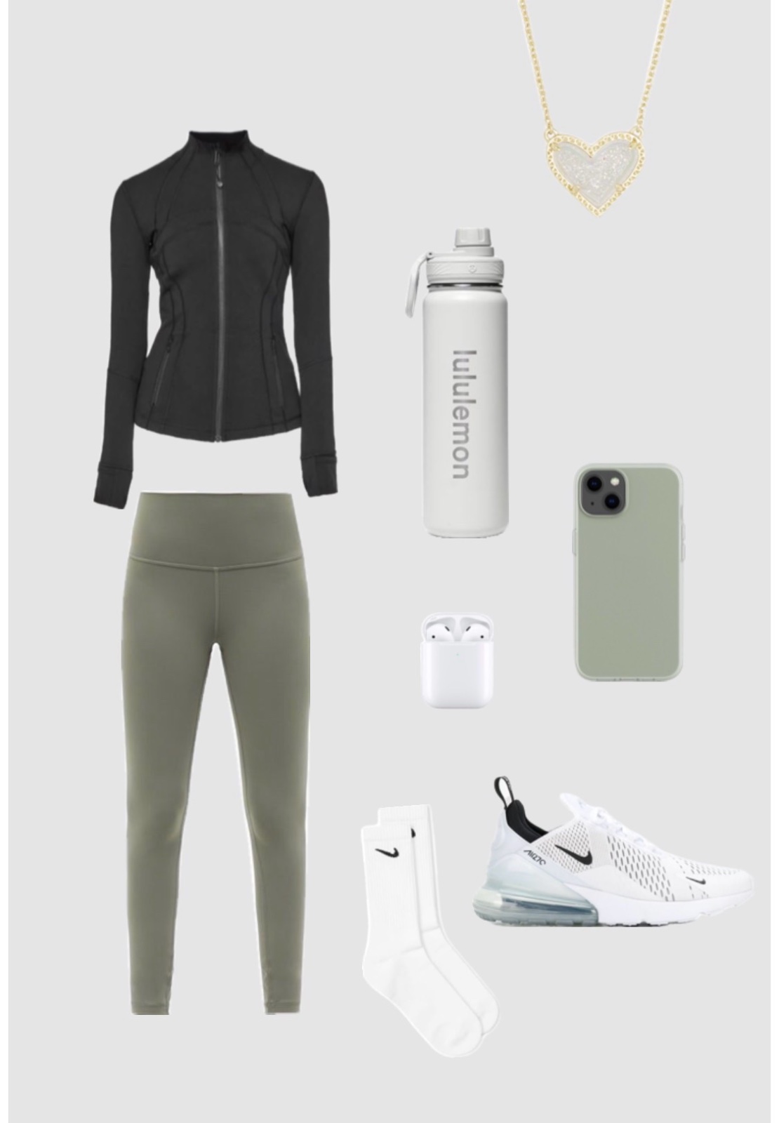 Un legging lululemon Align™ taille haute en couleur vert olive Taille 2 XS 34/36