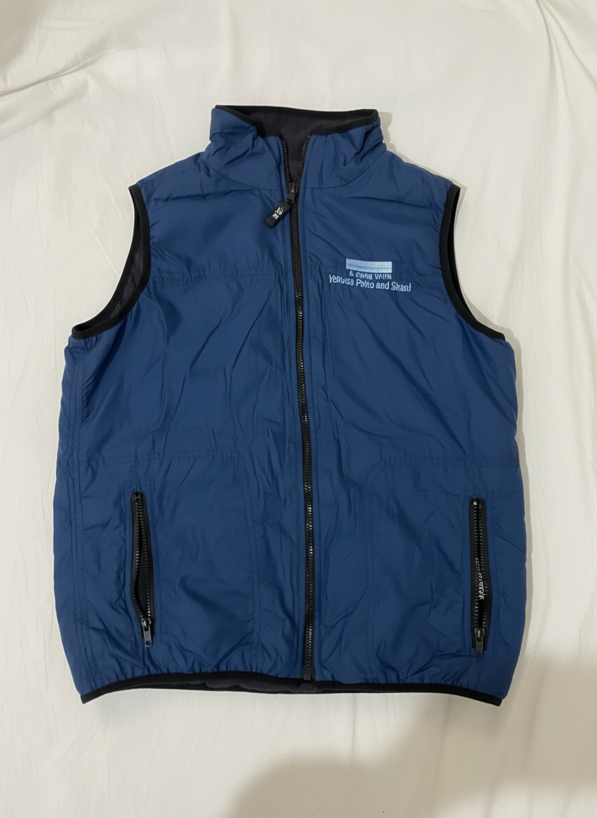 Veste bleu sans manches