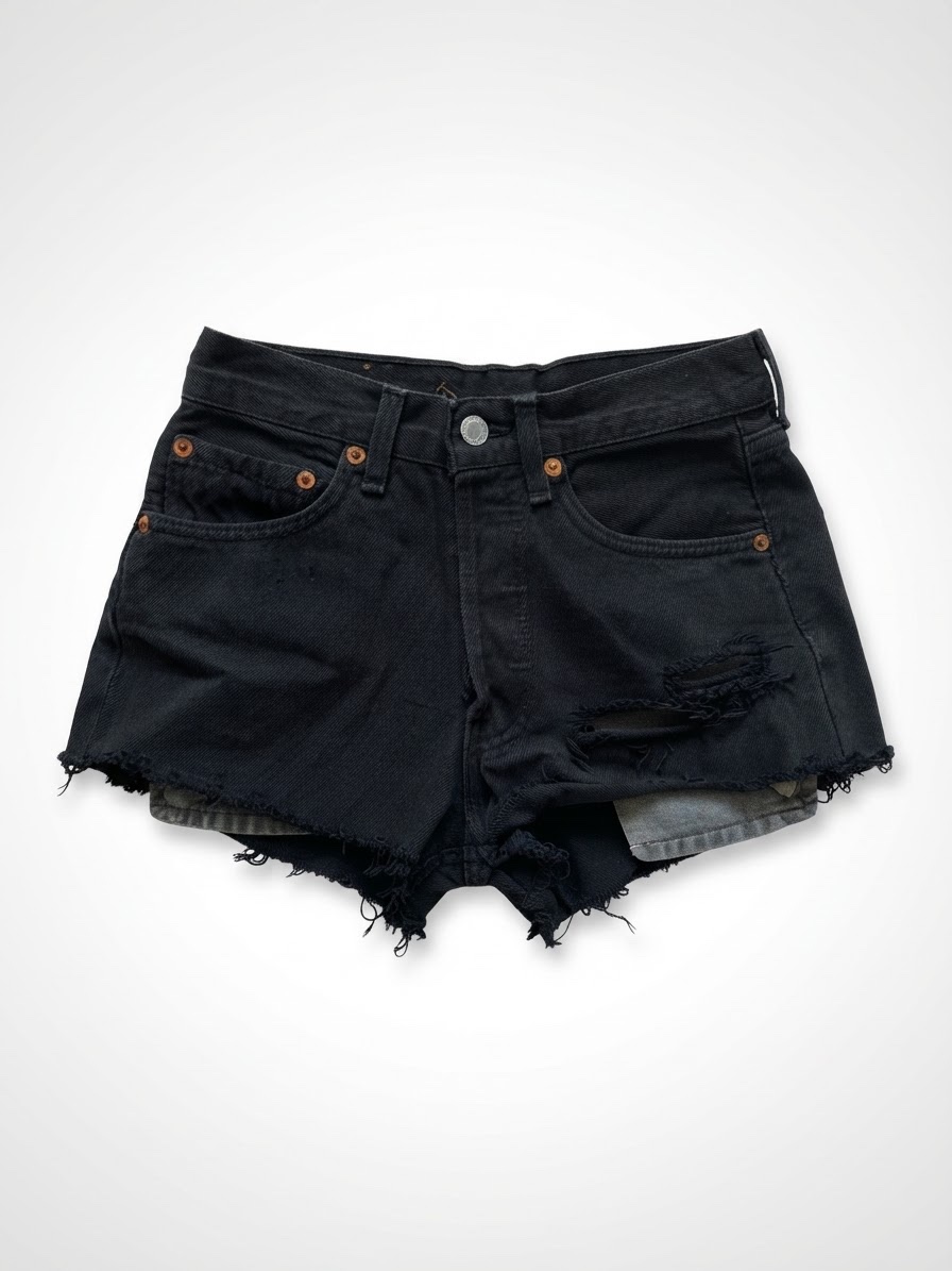 Short Levi’s 501 noir en jean – Vintage