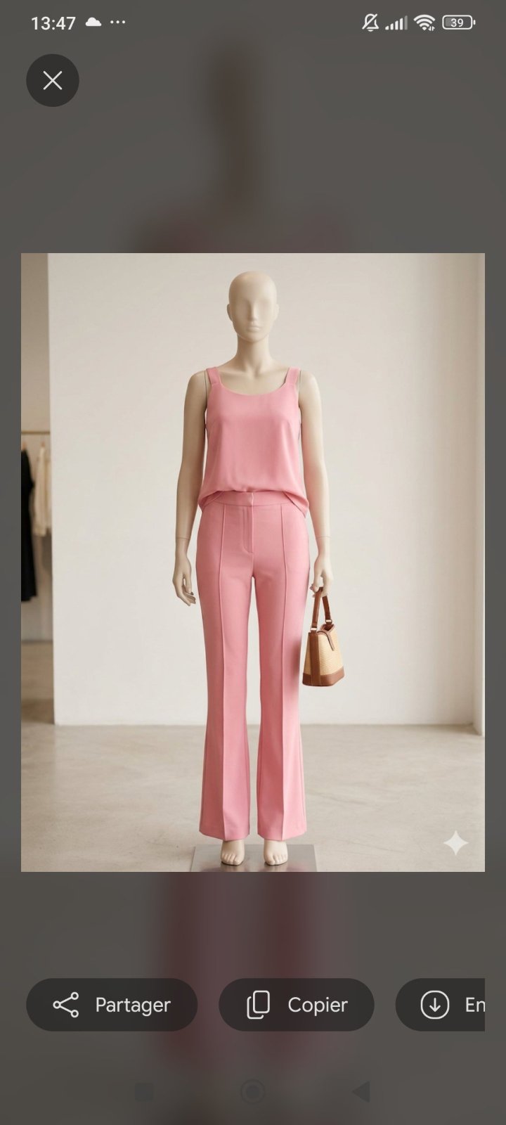 Ensemble tailleur chic rose (Marque CANNELLA)