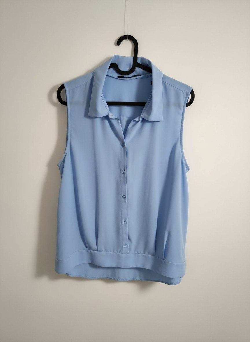 Chemise sans manches bleu ciel