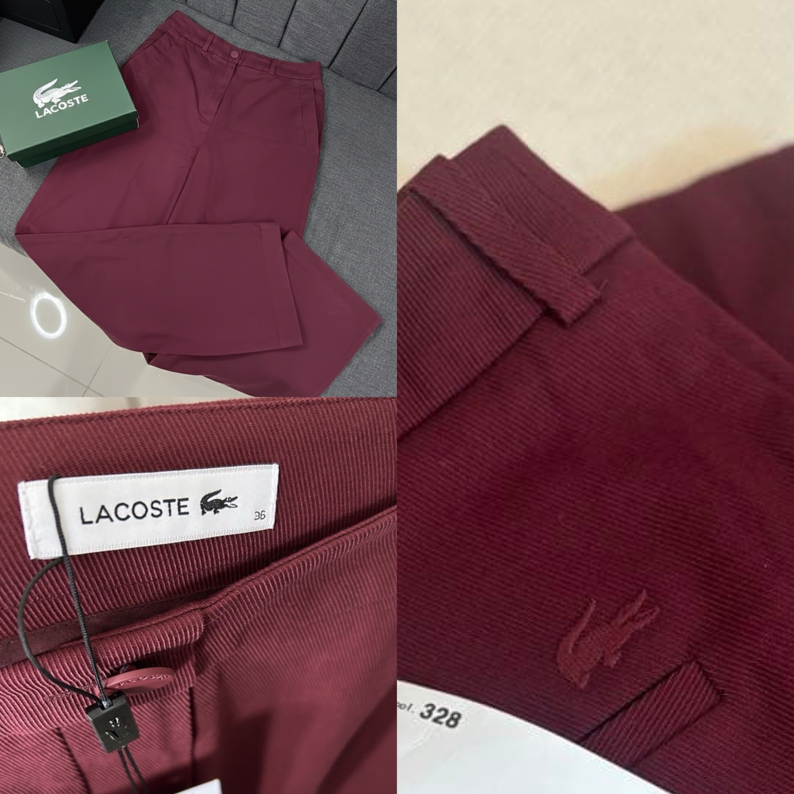 Pantalon lacoste rouge 