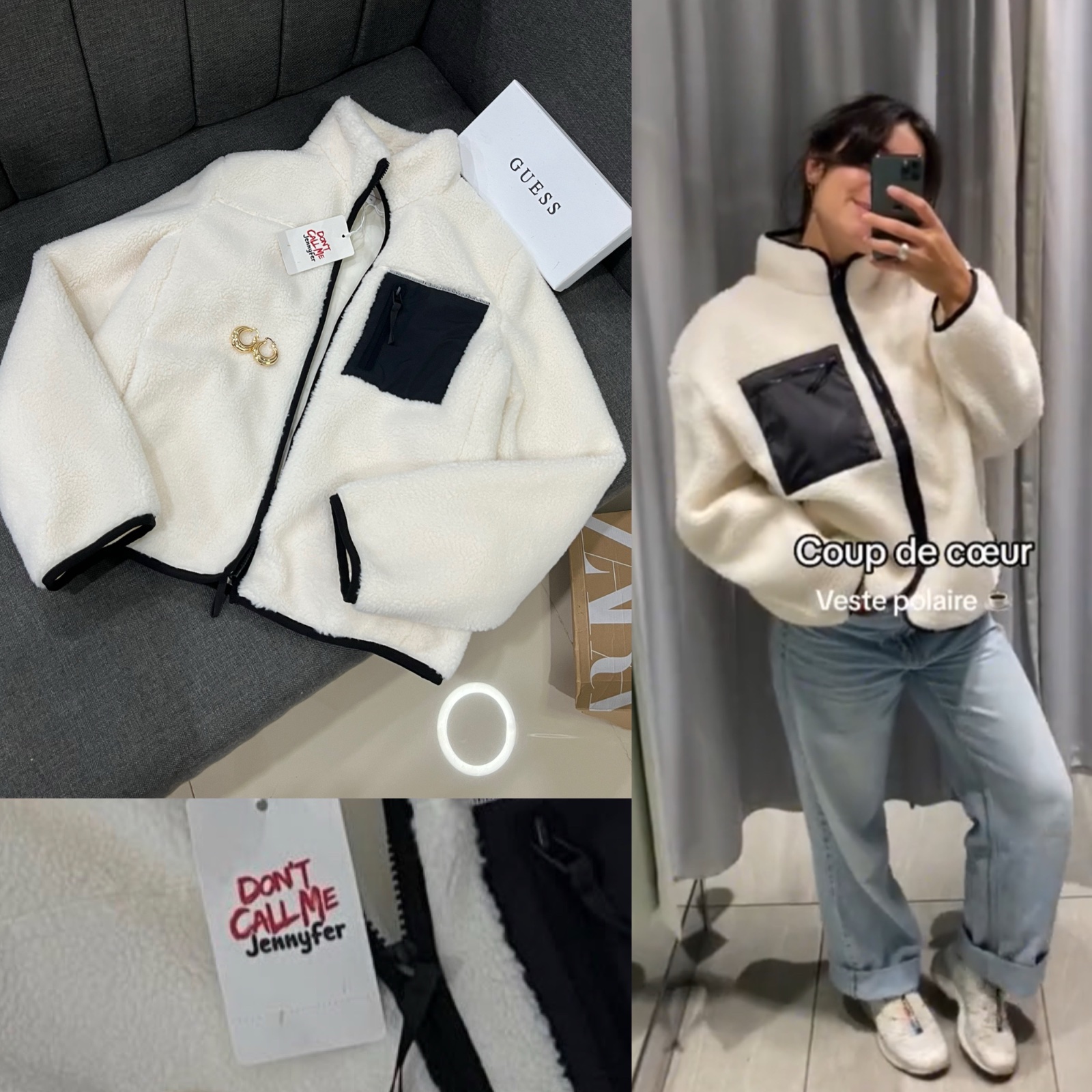 Teddy jacket neuf importation jennyfer🥥🥥