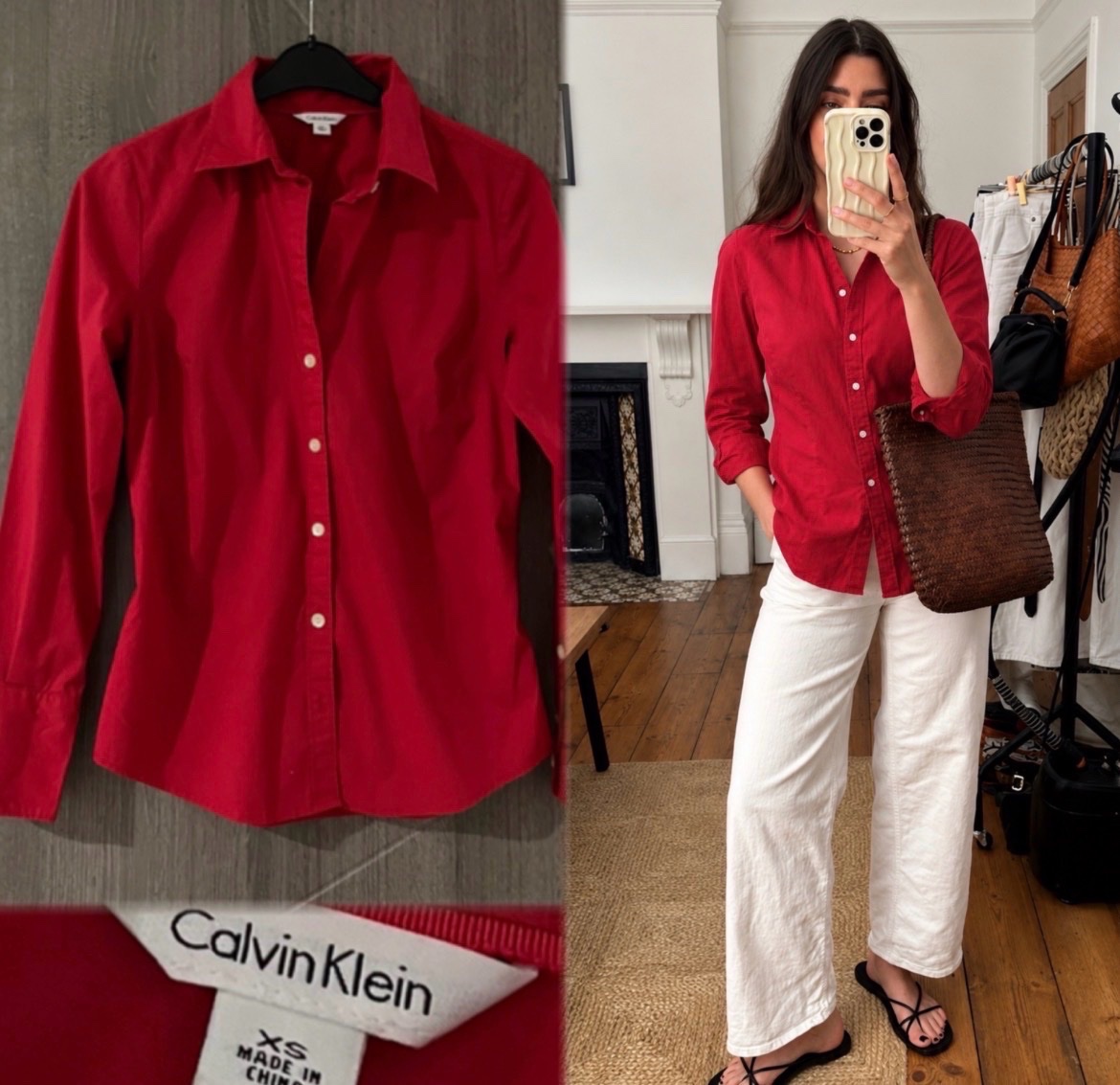 Chemise ck neuf rouge 