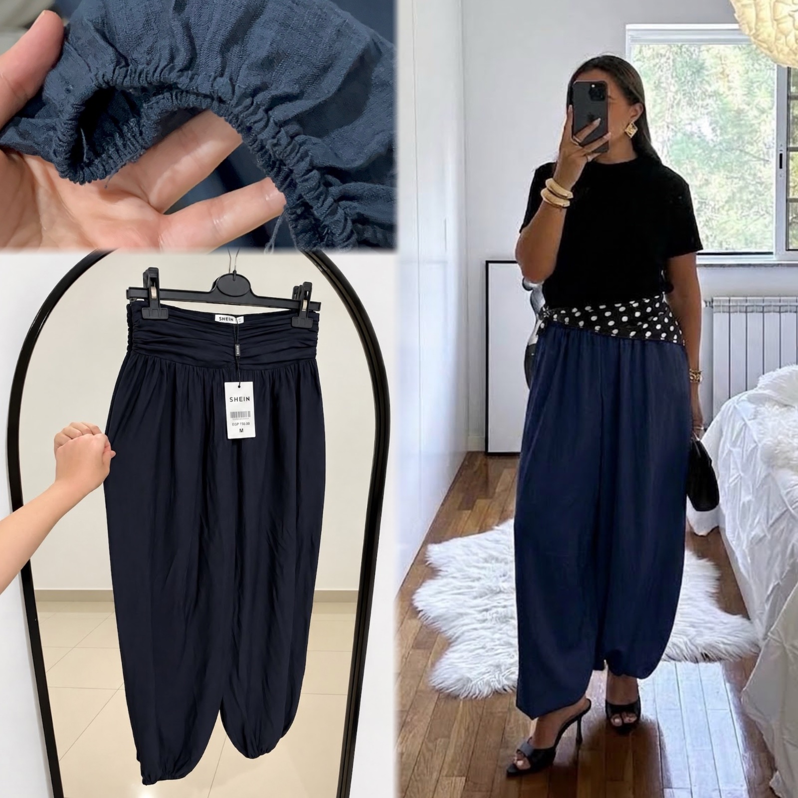 Pantalon kamraya bleu marine shein neuffff
