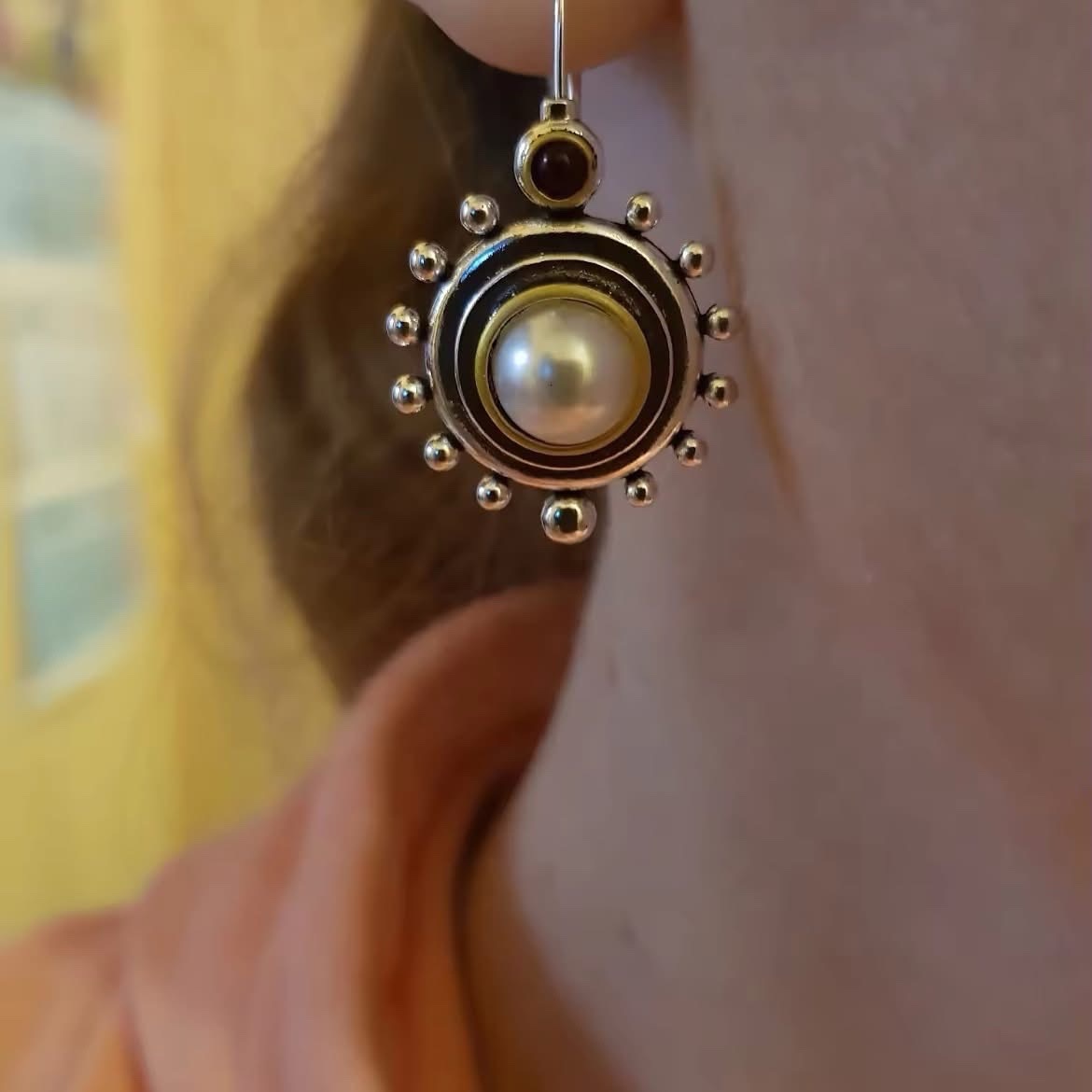 Boucle d'oreille Vintage argent 