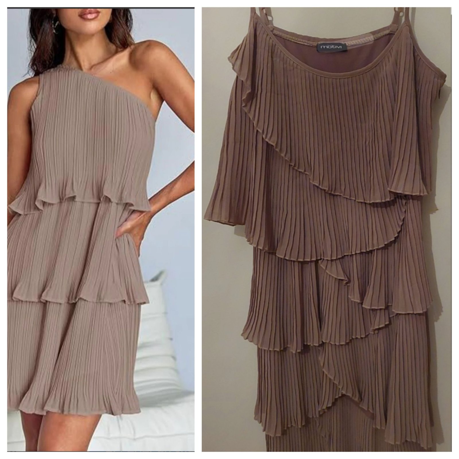 Robe à volants plissés 