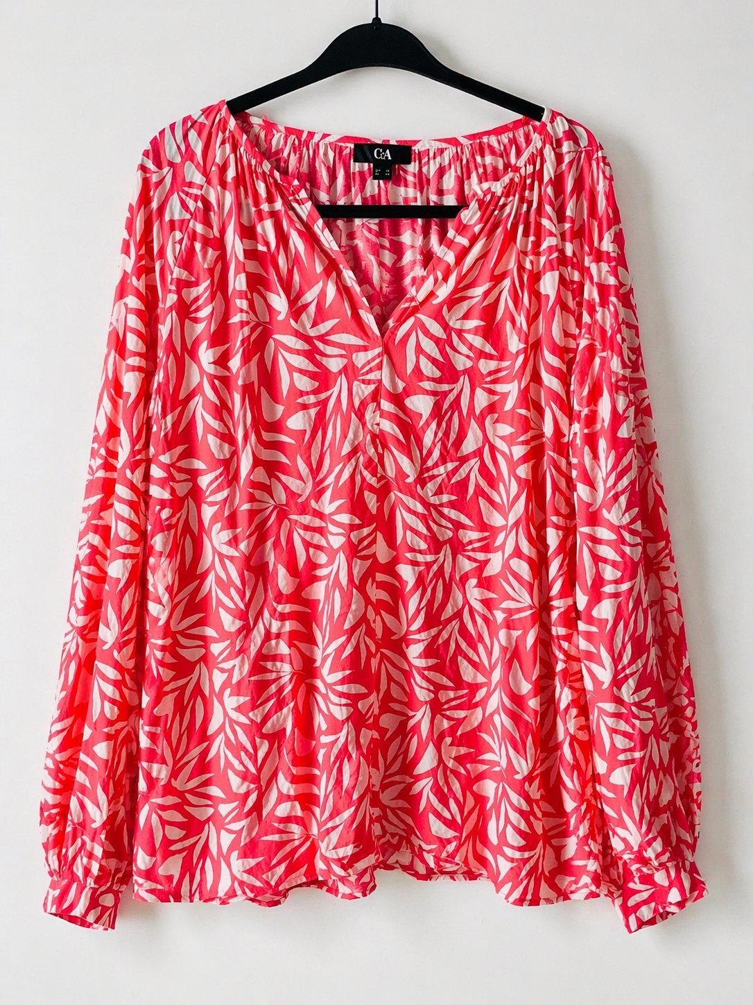 Chemise rose et beige