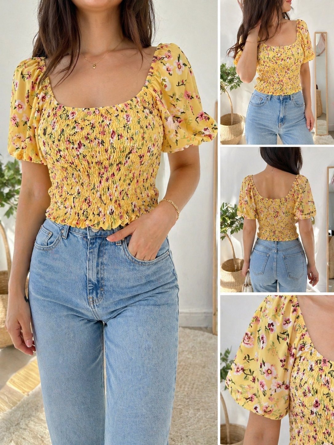 Pull fleuri 