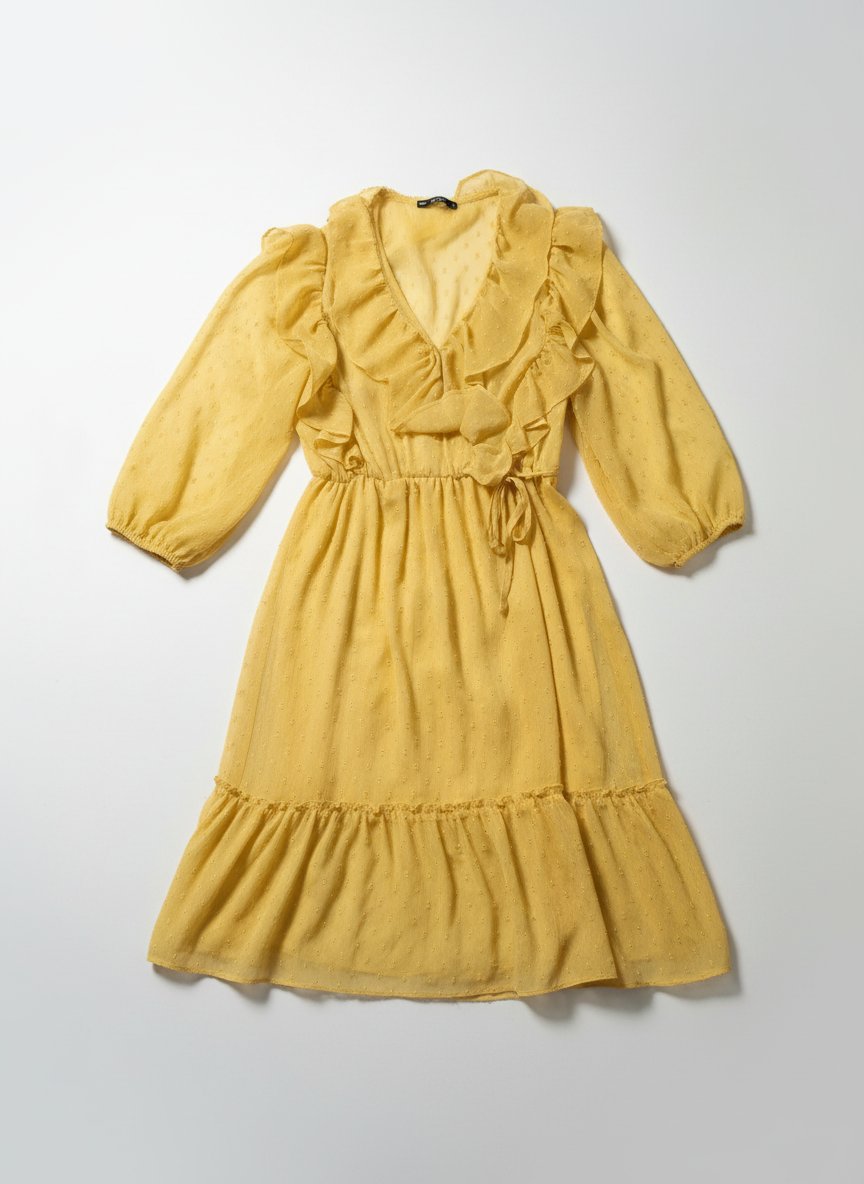 Robe courte jaune 