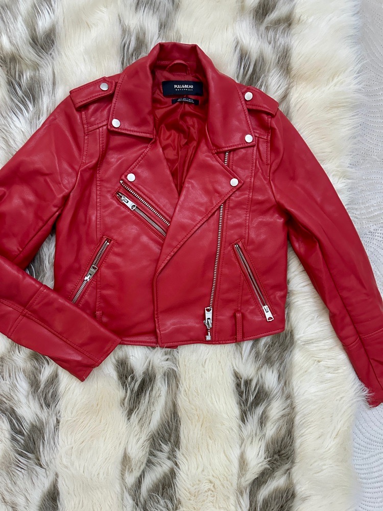 Veste cuire Pull&bear