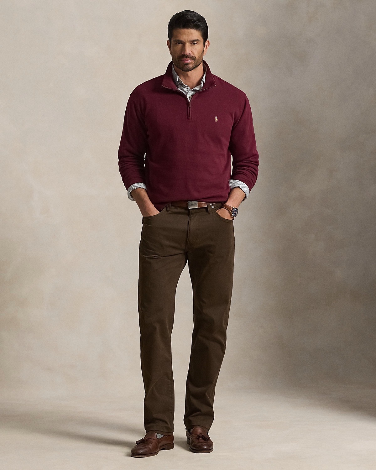 Ralph lauren pull à col zippé