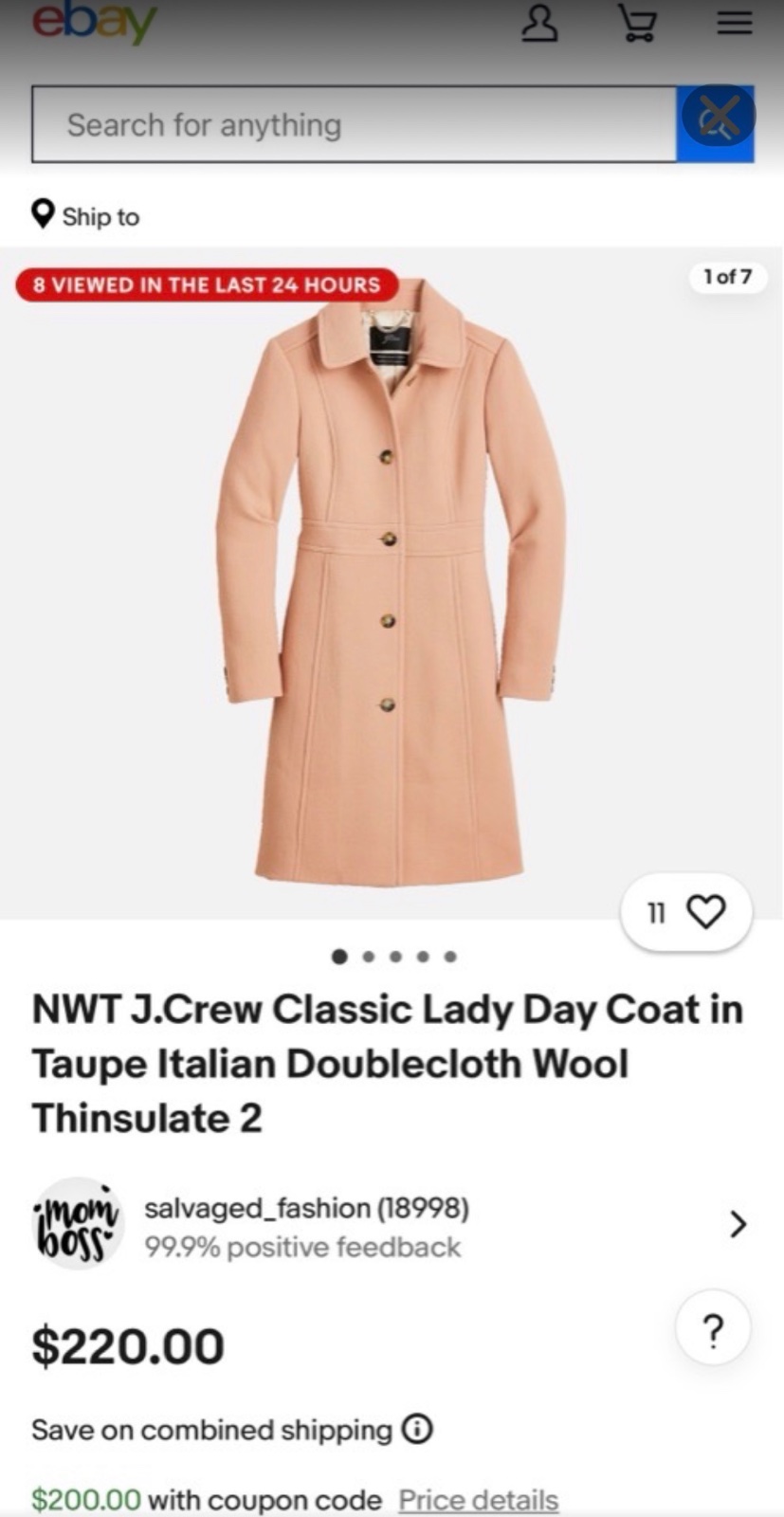J.Crew wool coat