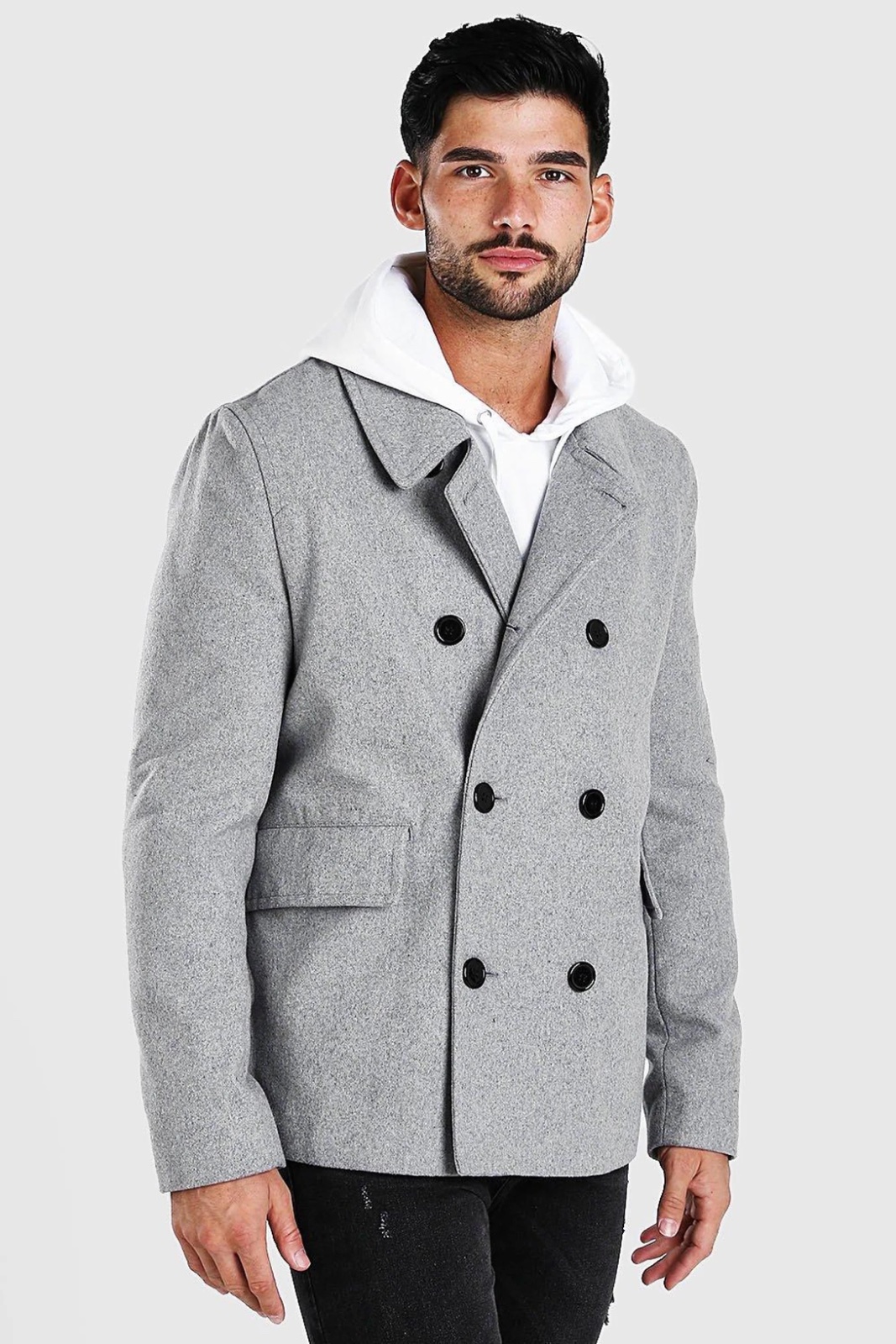 Wool look Coat BoohooMan