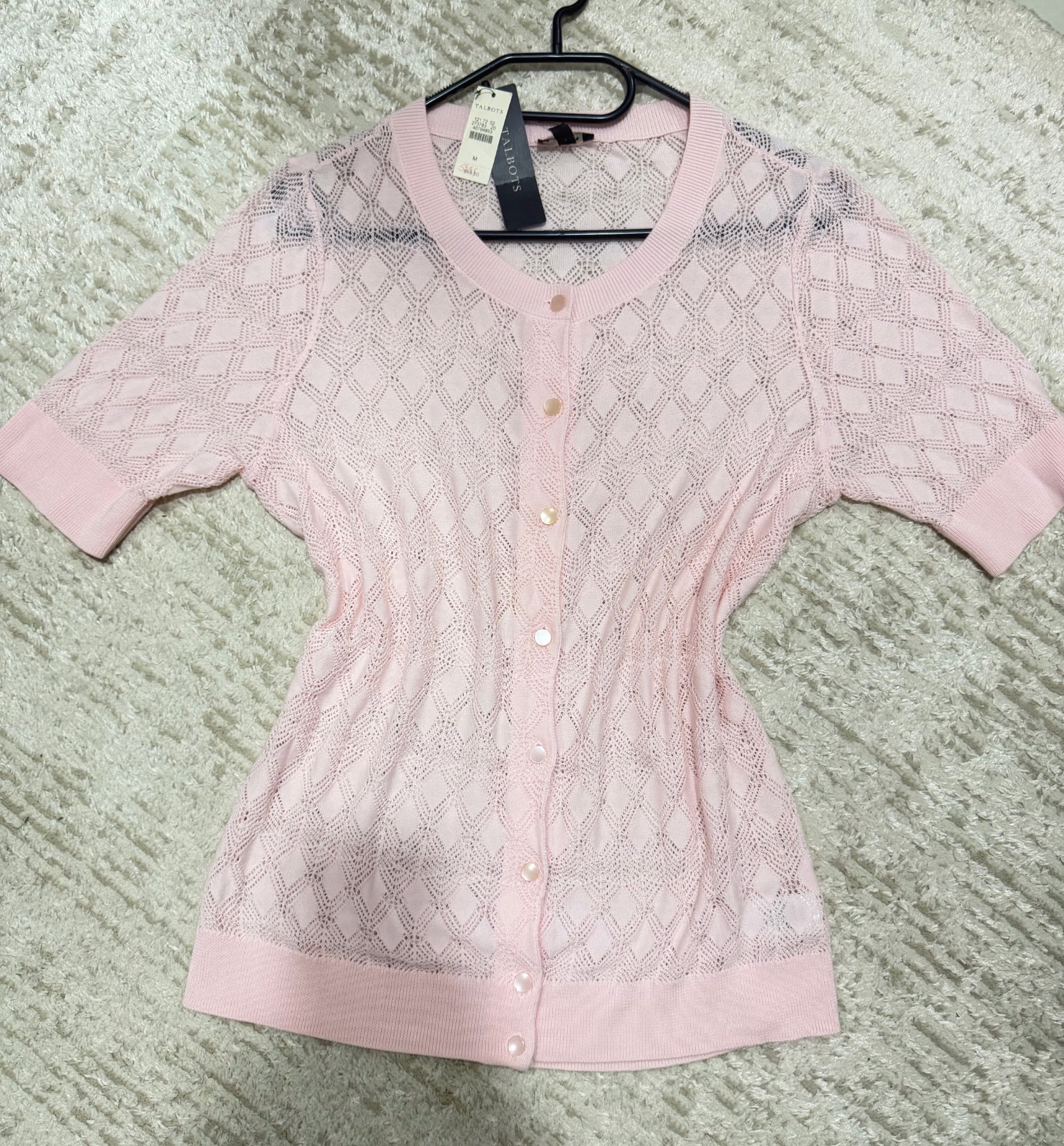 Talbots pink sweater coton