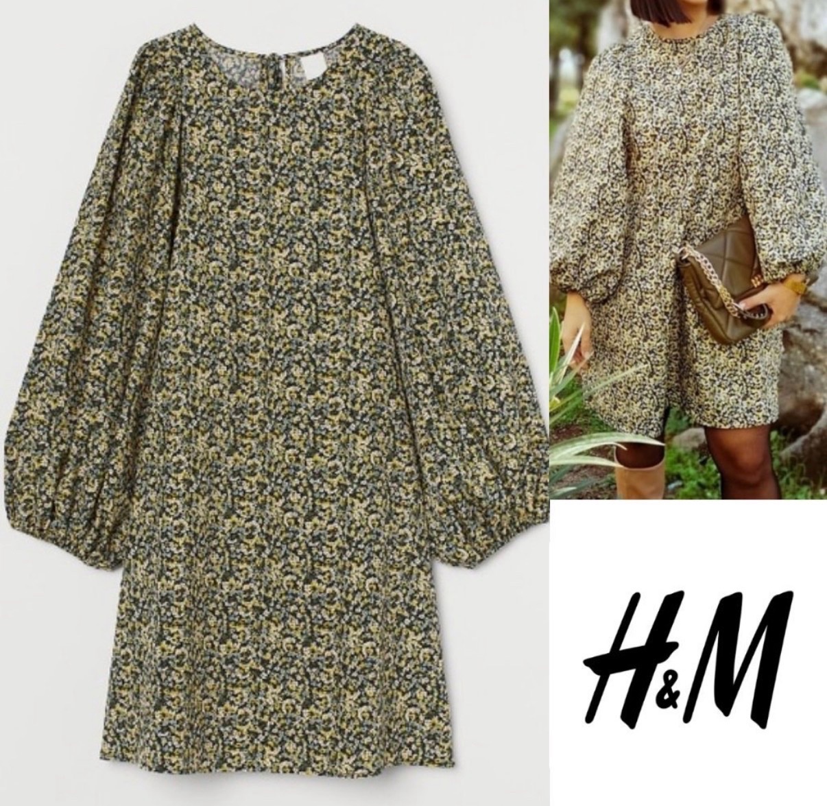Magnifique robe H&M à manches ballons neuve