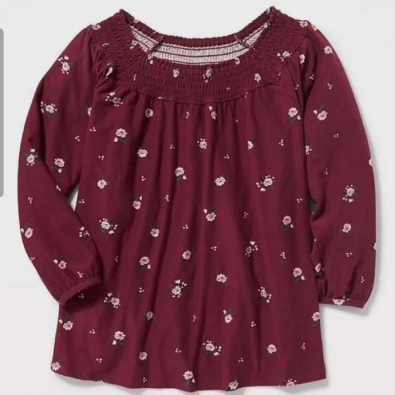 Haut fillette burgundy