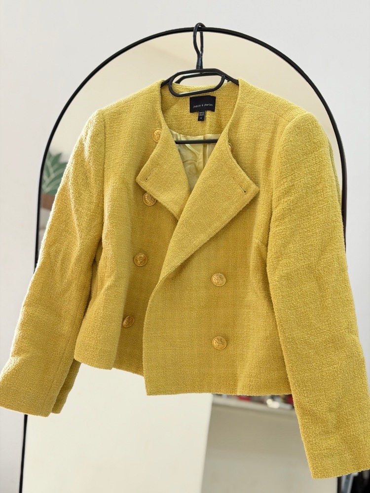 Veste en tweed 💎 (laine vièrge et coton) judith&charles authentique