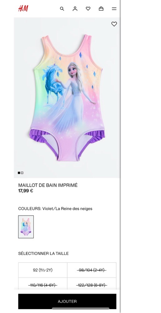 Maillot de bain fillette elsa 🦋
