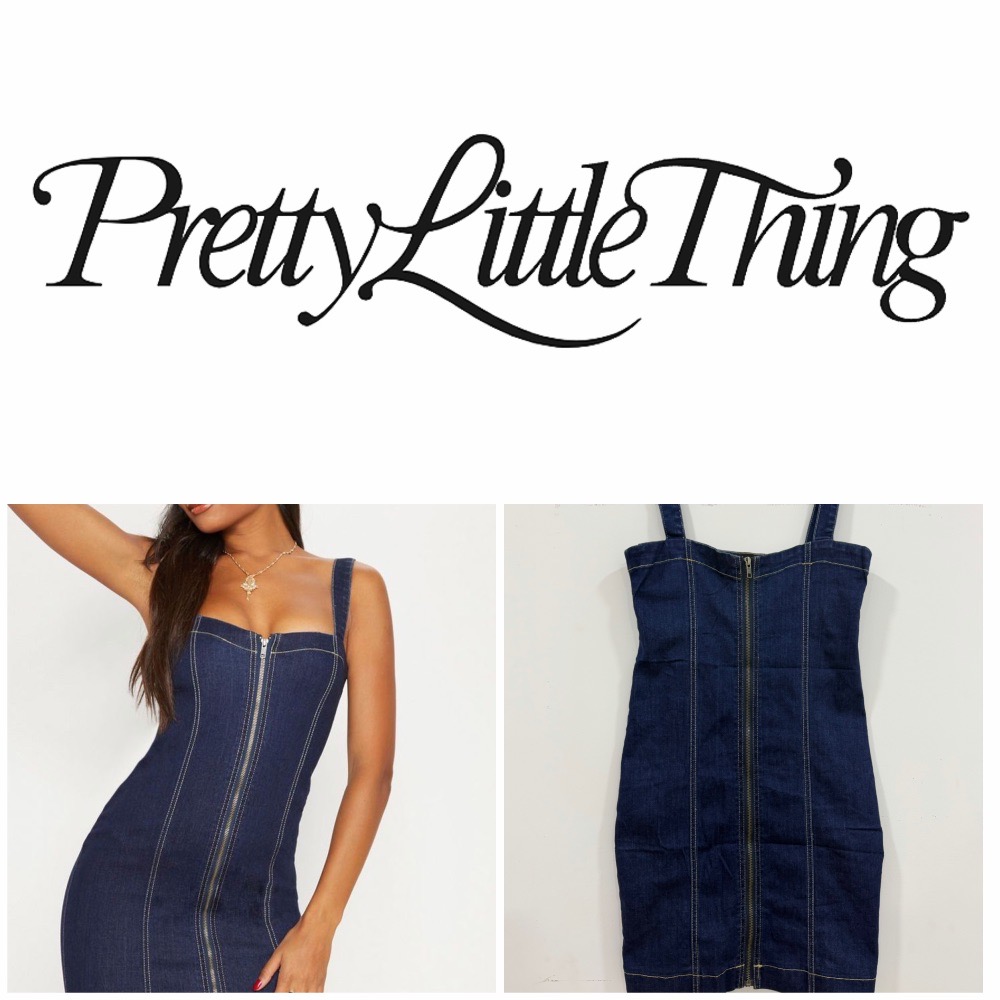 Denim Dress prettylittlething