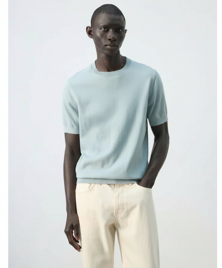 T-shirt importé bleu ciel