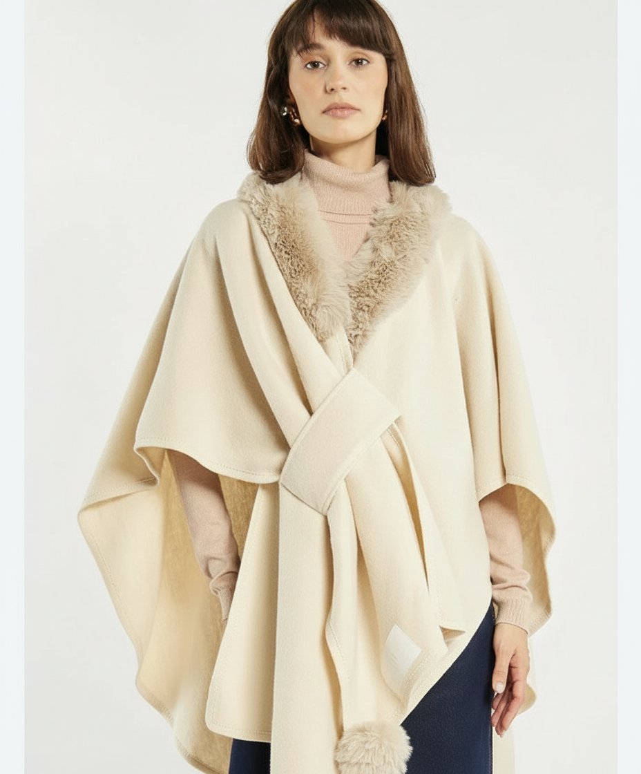 Cape importé avec fourrure 
