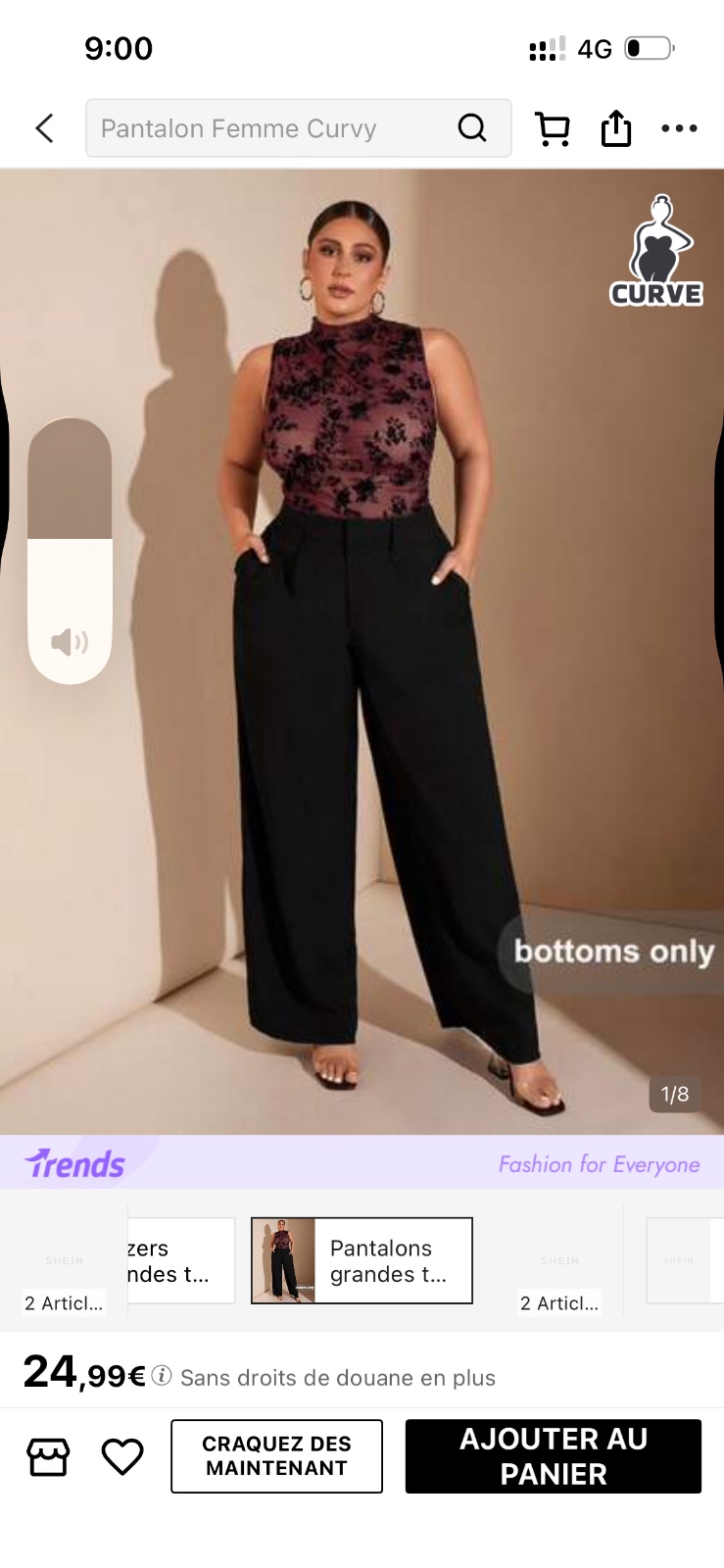 Pantalon large 