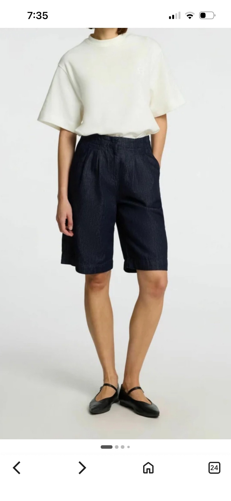 Short denim zara