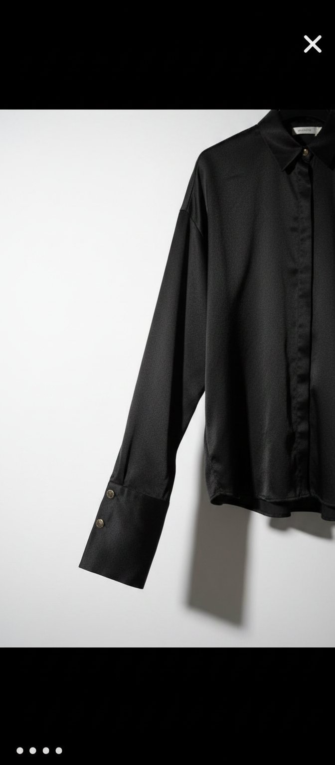 Chemise satin noir