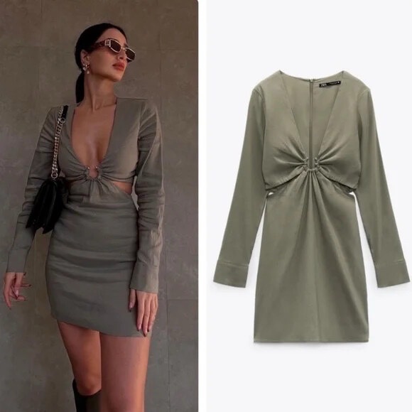 Robe zara en lin