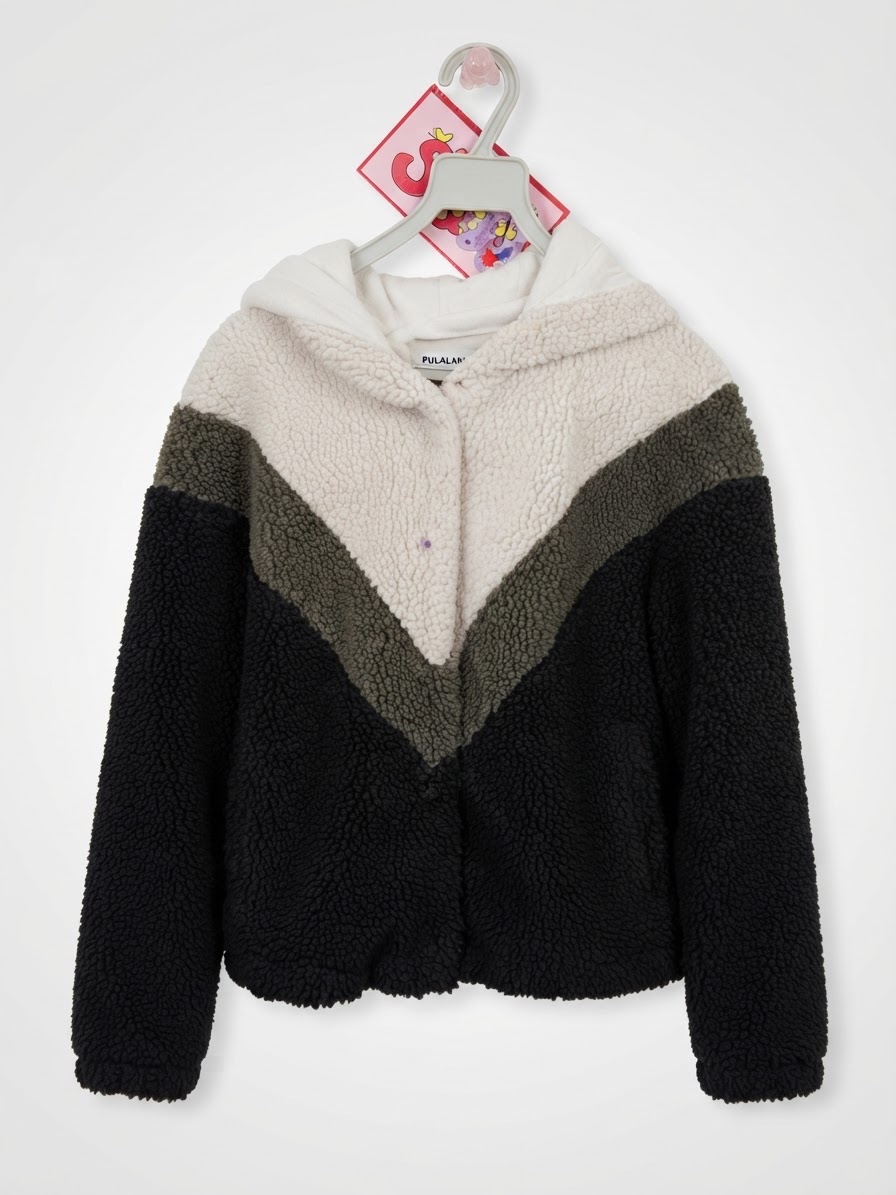 Veste en fourrure multicolore