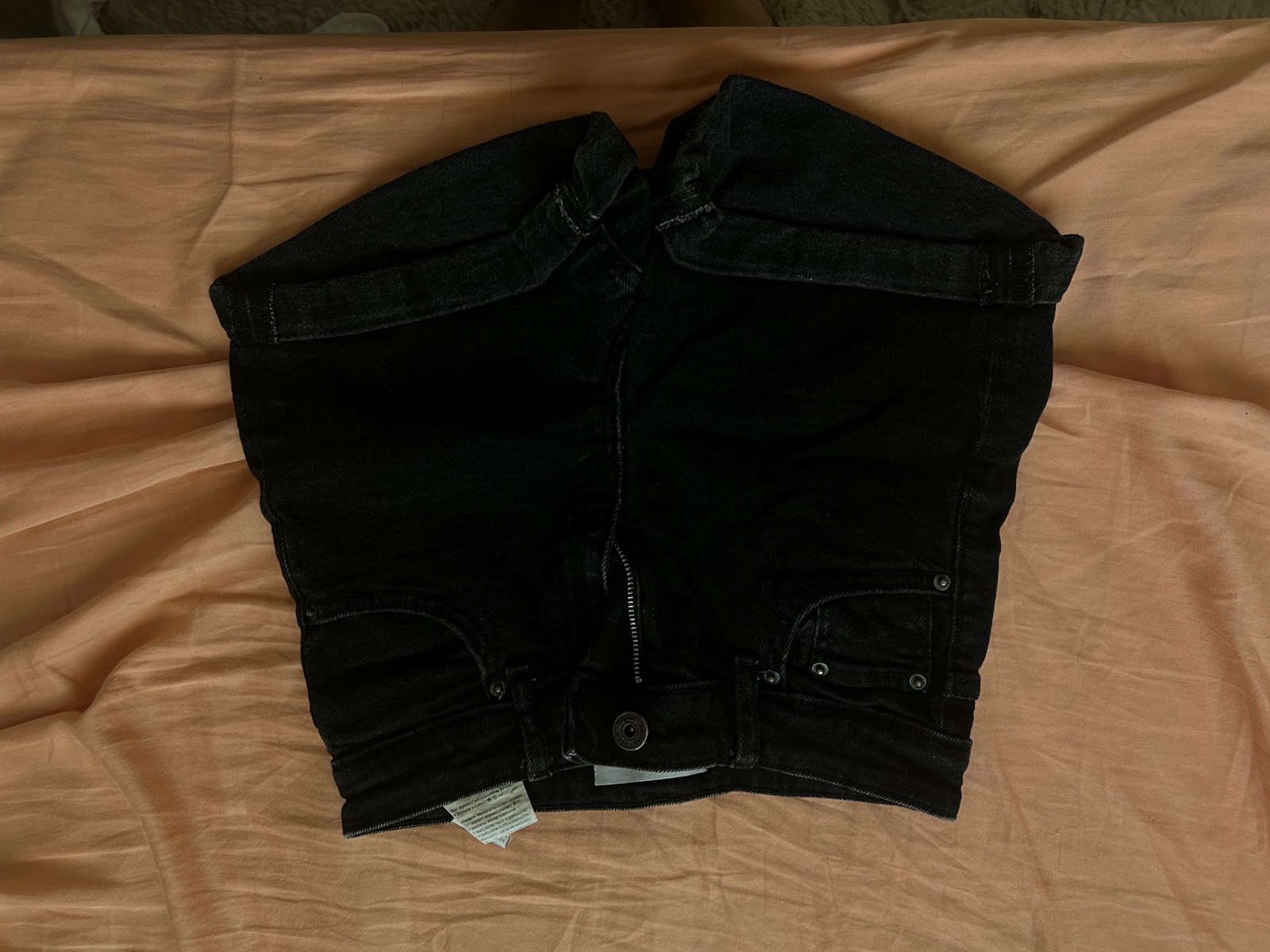 Short en jean noir