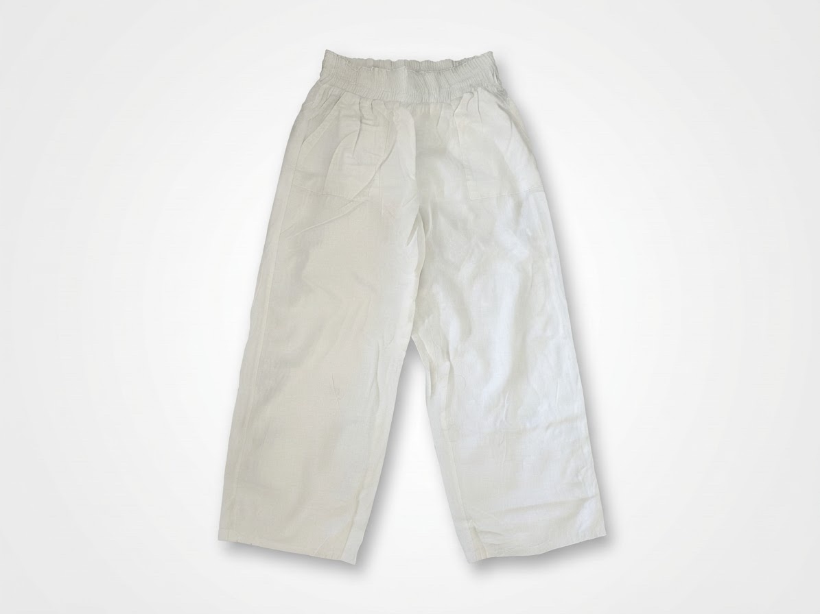 Pantalon en lin blanc