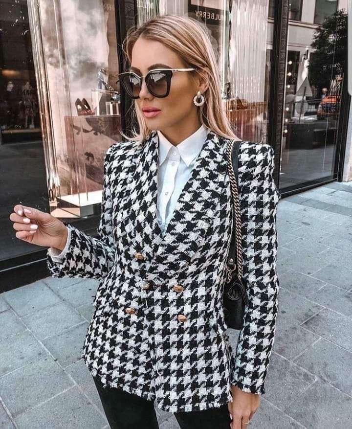Jacket pied de poule.