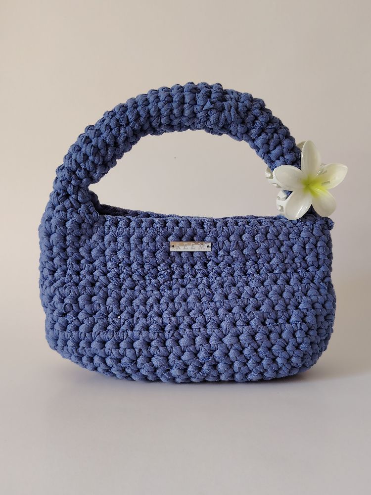 Sac crochet bleu jeans 