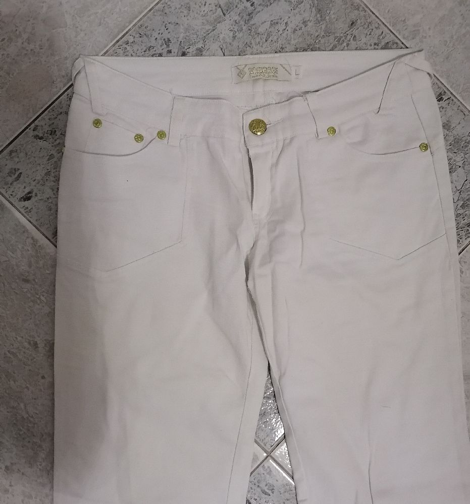 Pantalon blanc large 