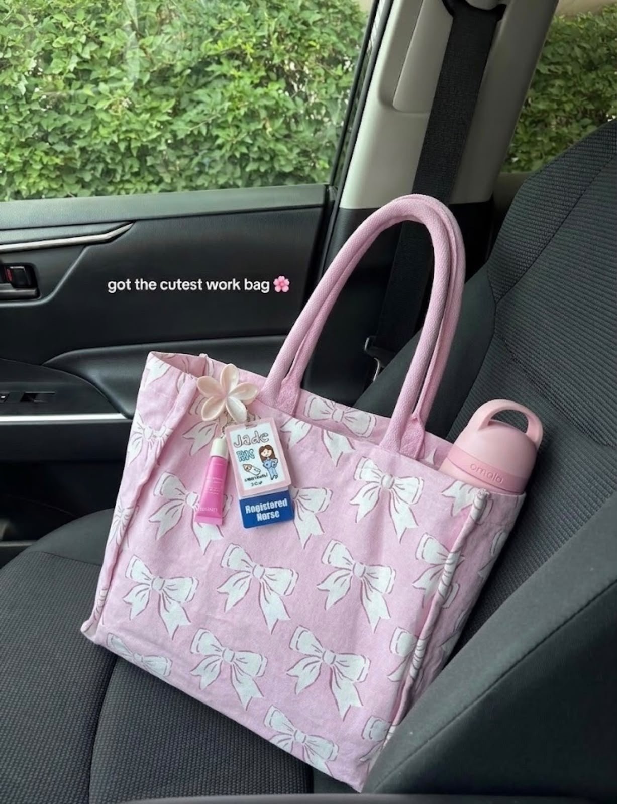Tote bag rose 🎀🎀 + Trousse maquillage gratuite 🩷🌸 