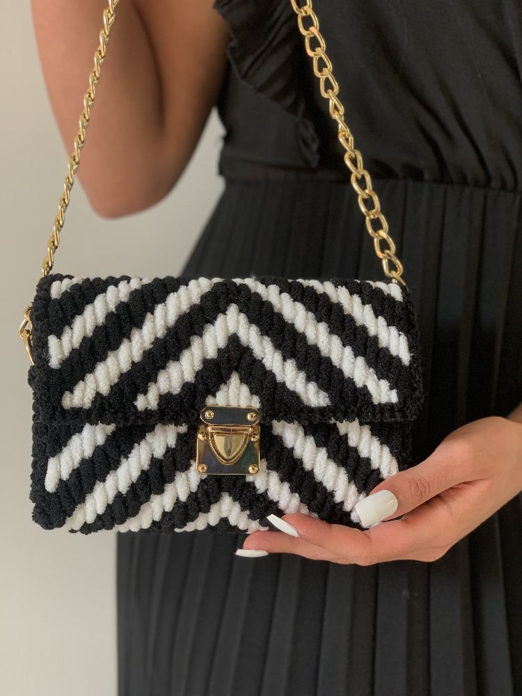 Sac noir et blanc (handmade) 