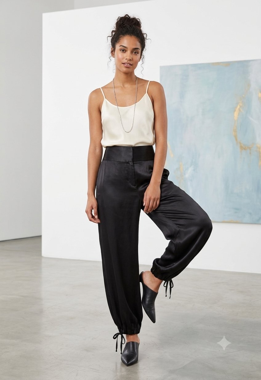 Pantalon satin noir 🖤 