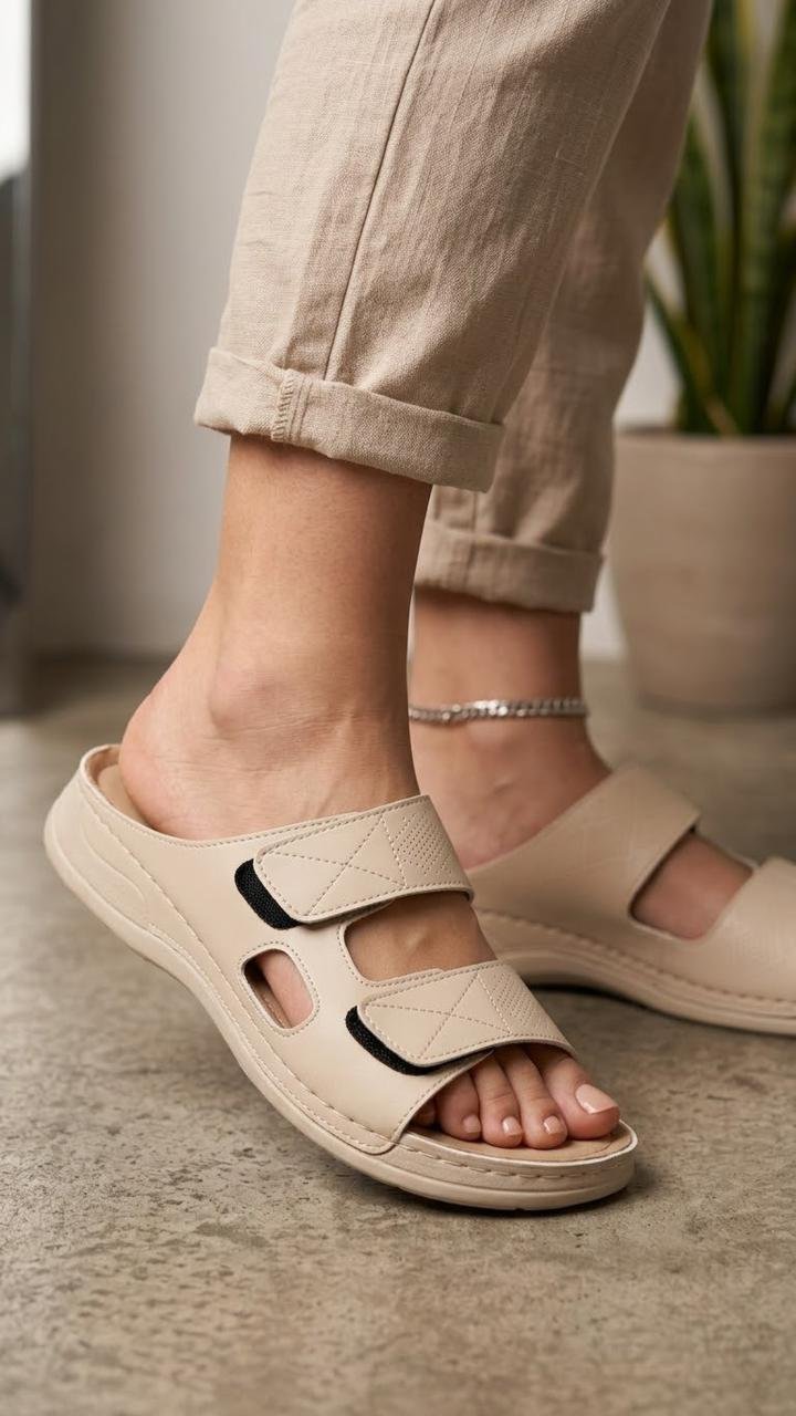 Claquettes femme beige 🤍